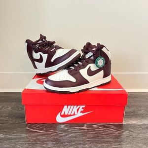 Nike Women’s Dunk High Burgundy Crush sneakers, size 9